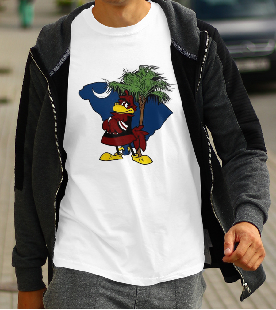 South Carolina Gamecocks Hey Gamecocks Mascot Palmetto Crescent T-Shirt