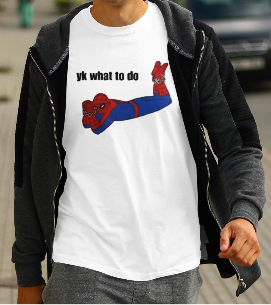 Spooderman YK What To Do Meme T-Shirt