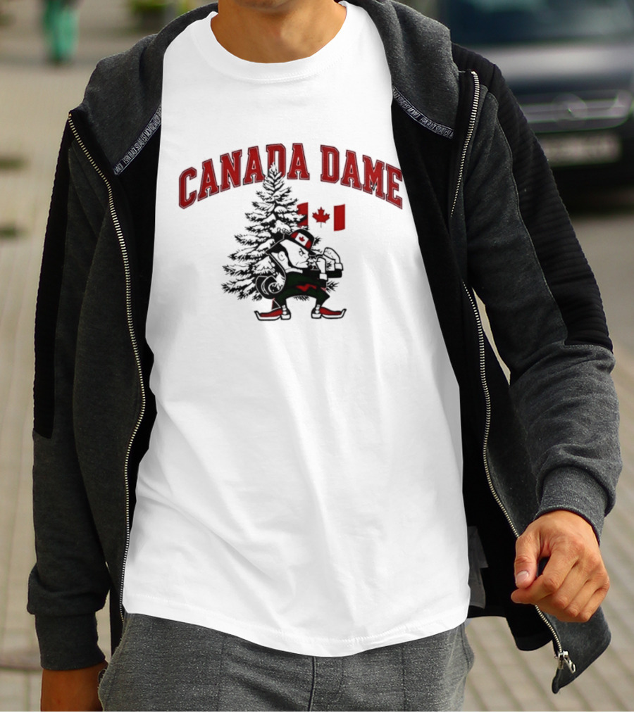 Canada Dame Canadian Christmas Tree Notre Dame Fighting Irish T-Shirt