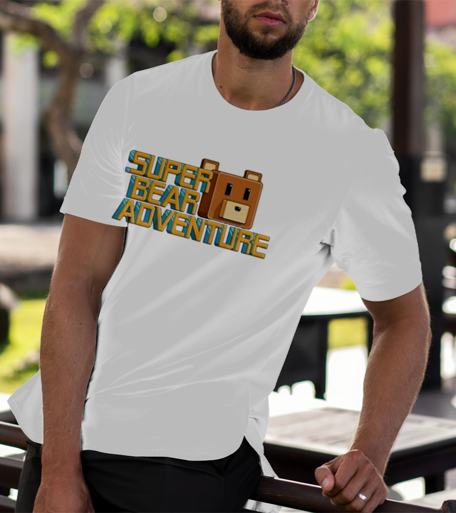Super Bear Adventure Pixel Art Bear Face T-Shirt