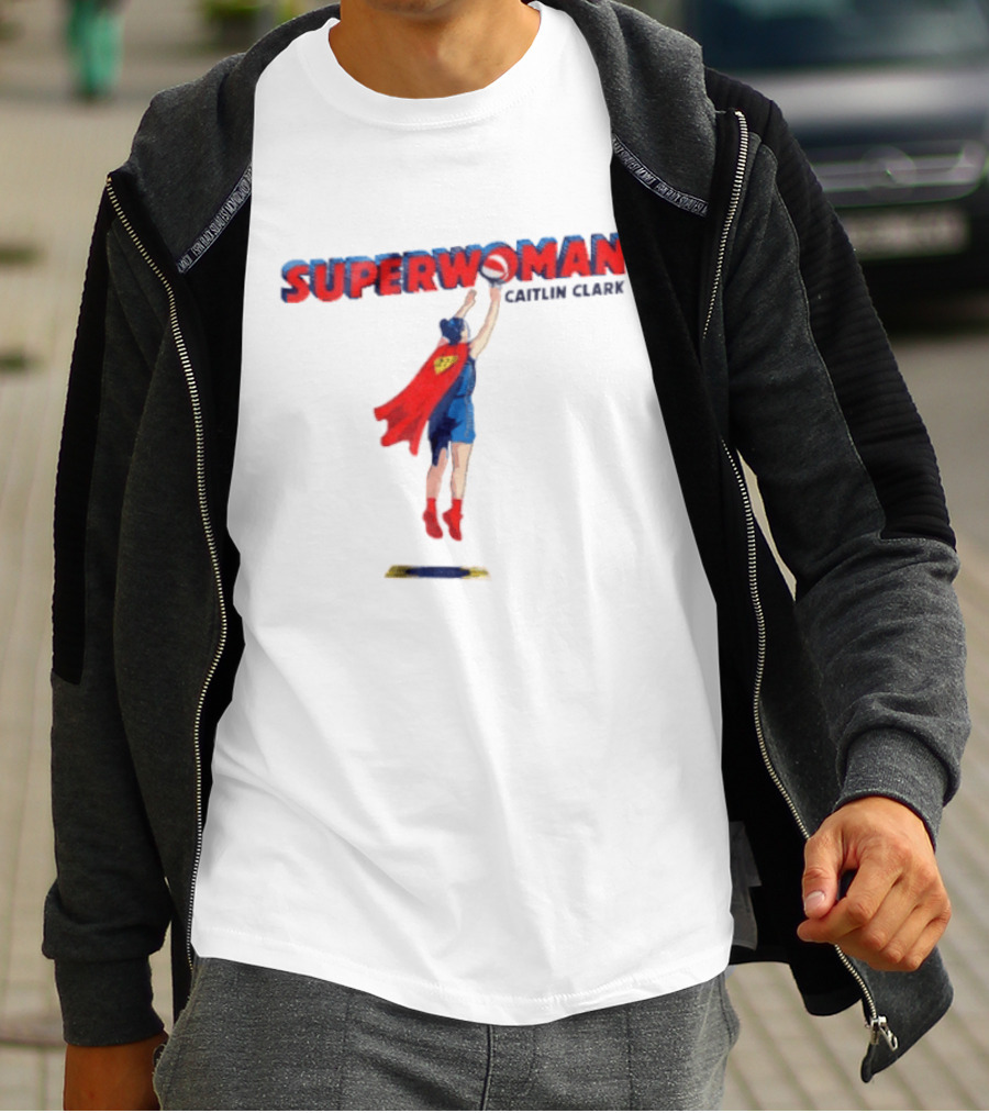 Superwoman Caitlin Clark Basketball Indiana Fever Sports Heroine T-Shirt