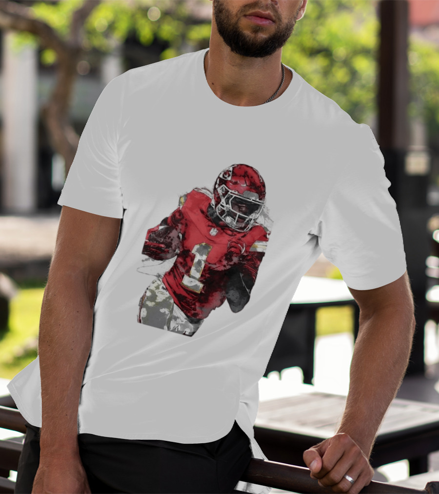 Kansas City Chiefs Xavier Worthy Football Player Number One T-Shirt