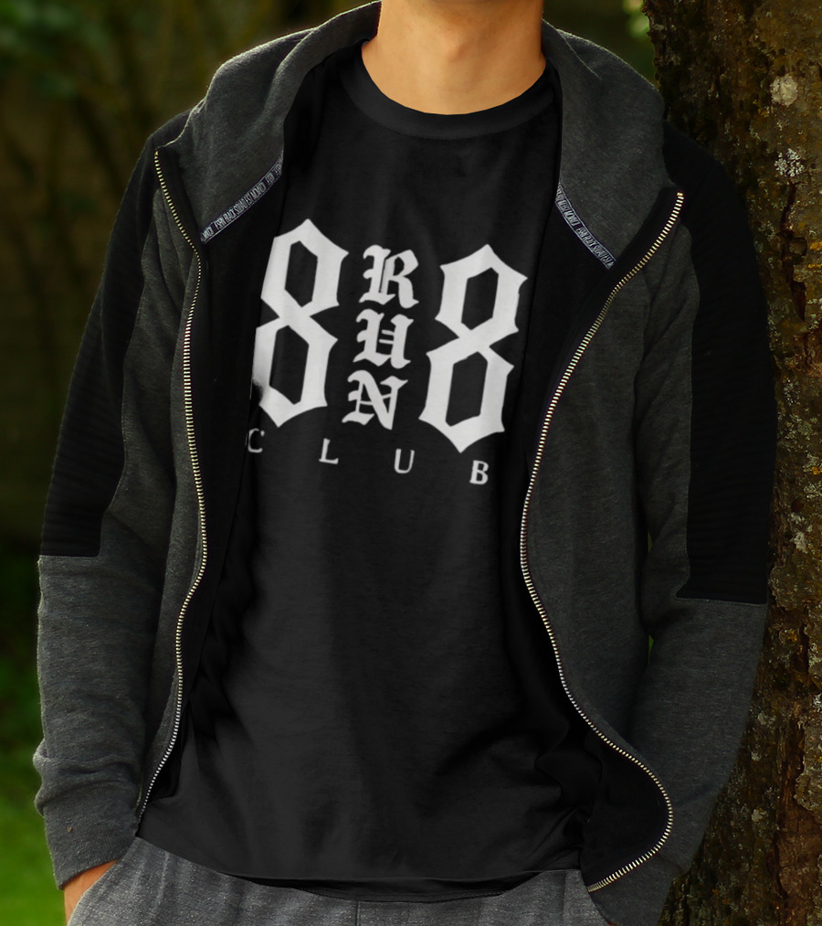 8 Run 8 Club Athletic Fitness Running T-Shirt