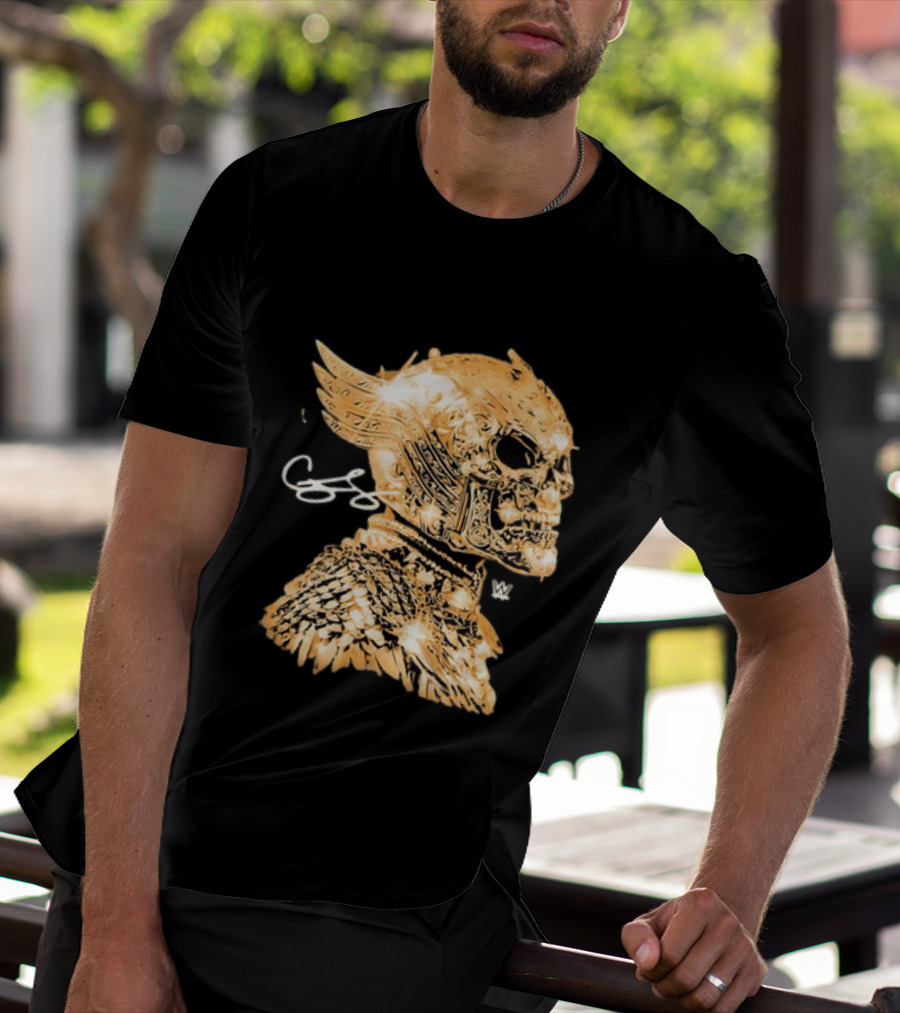 WWE Cody Rhodes American Nightmare Golden Skull T-Shirt