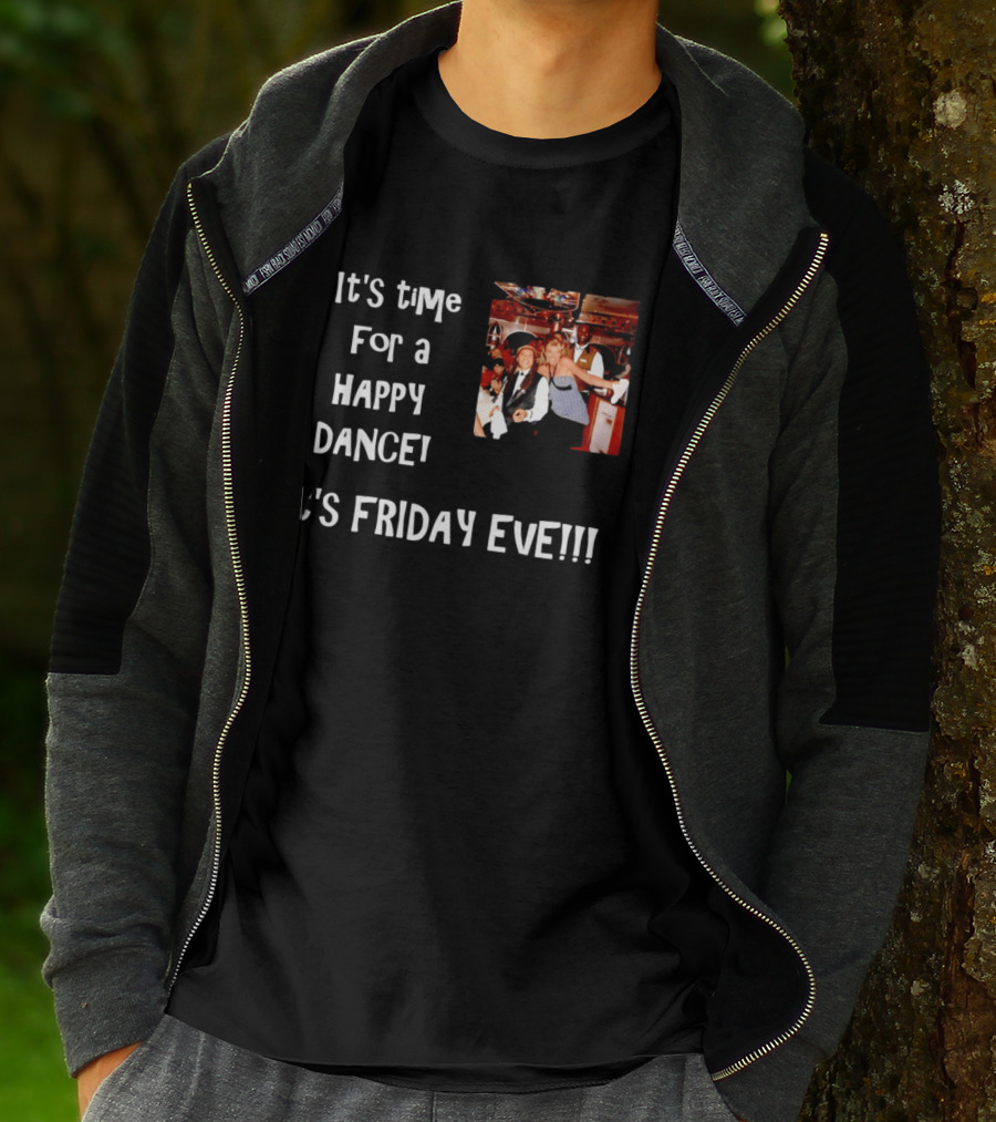 It's Time For A Happy Dance It's Friday Eve Retro Celebration T-Shirt