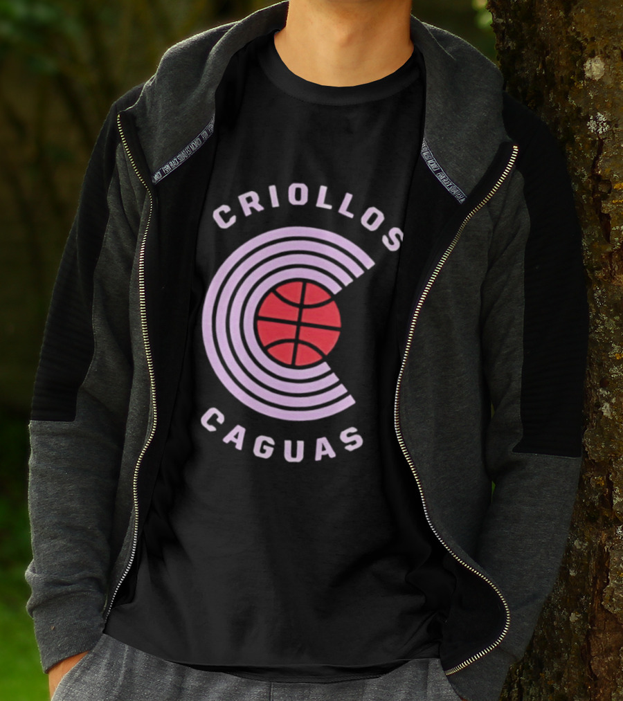 Criollos De Caguas Basketball Team Retro Style Logo Sports T-Shirt