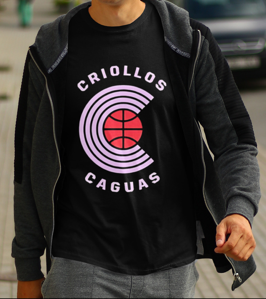 Criollos De Caguas Basketball Team Retro Style Logo Sports T-Shirt