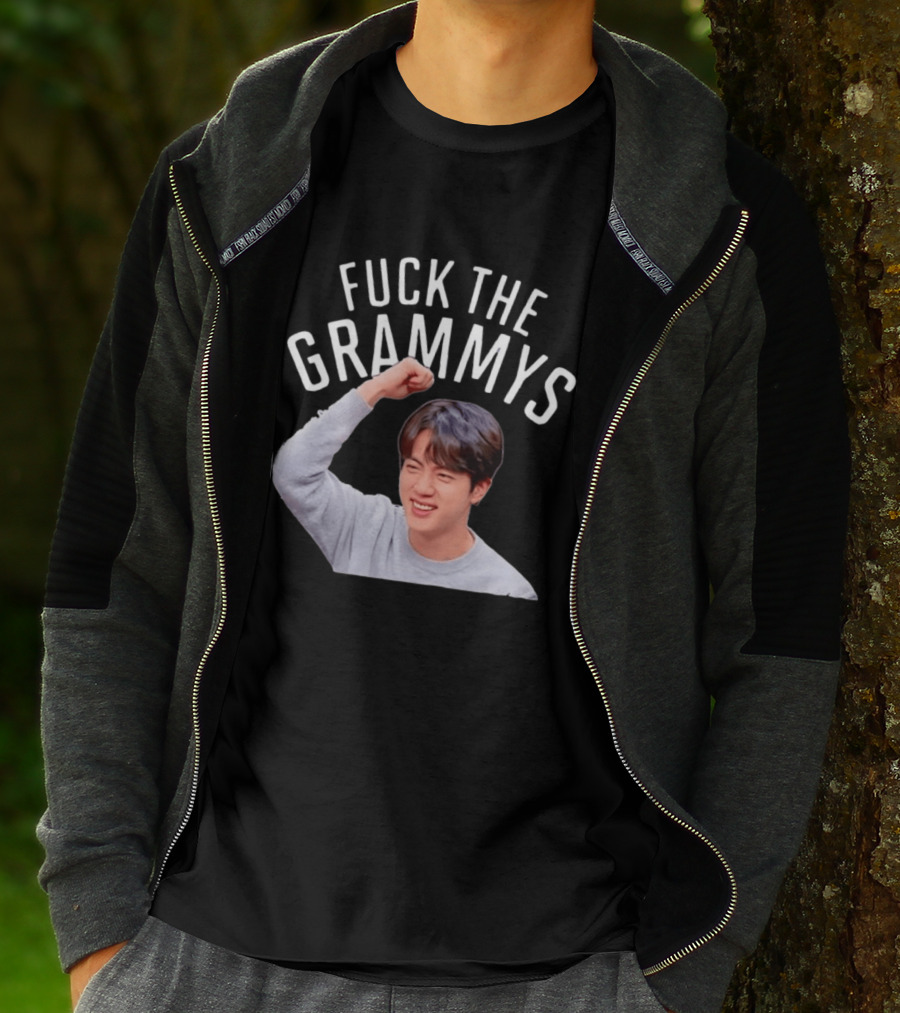 Jin BTS Fuck The Grammys K Pop Bangtan Boys Fandom T-Shirt