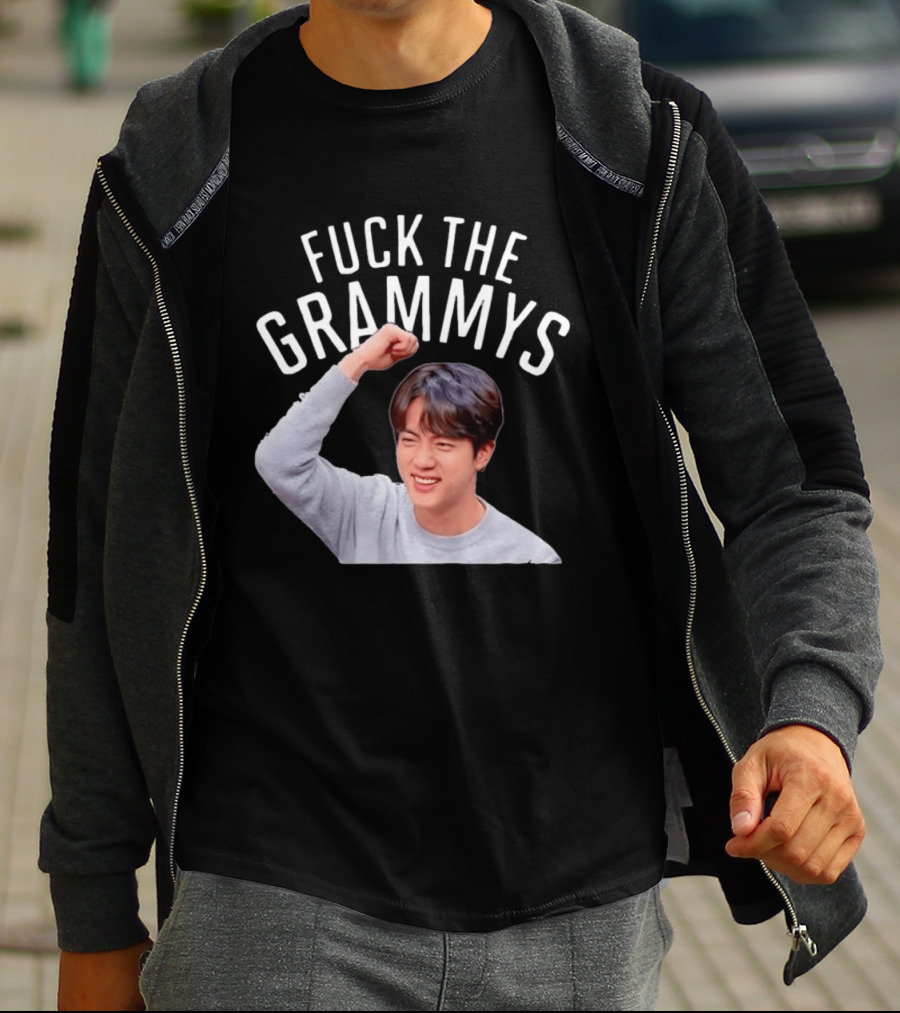 Jin BTS Fuck The Grammys K Pop Bangtan Boys Fandom T-Shirt