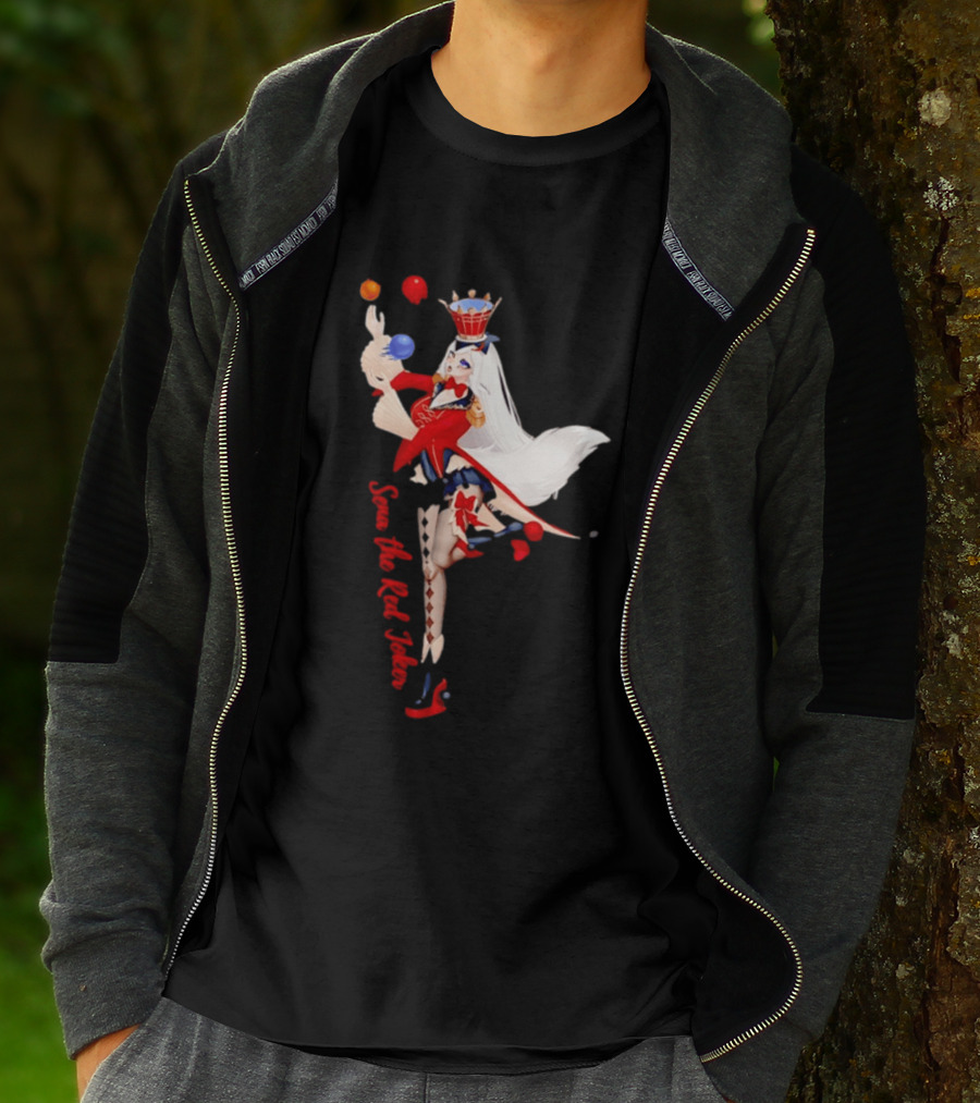 Sena The Red Joker Anime Jester Character With Crown And Juggling Balls T-Shirt