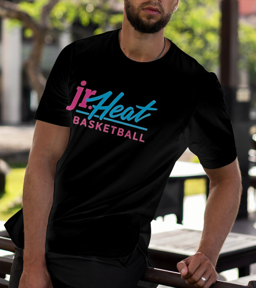 Jr Heat Basketball NBA Youth Sports Bright Neon T-Shirt