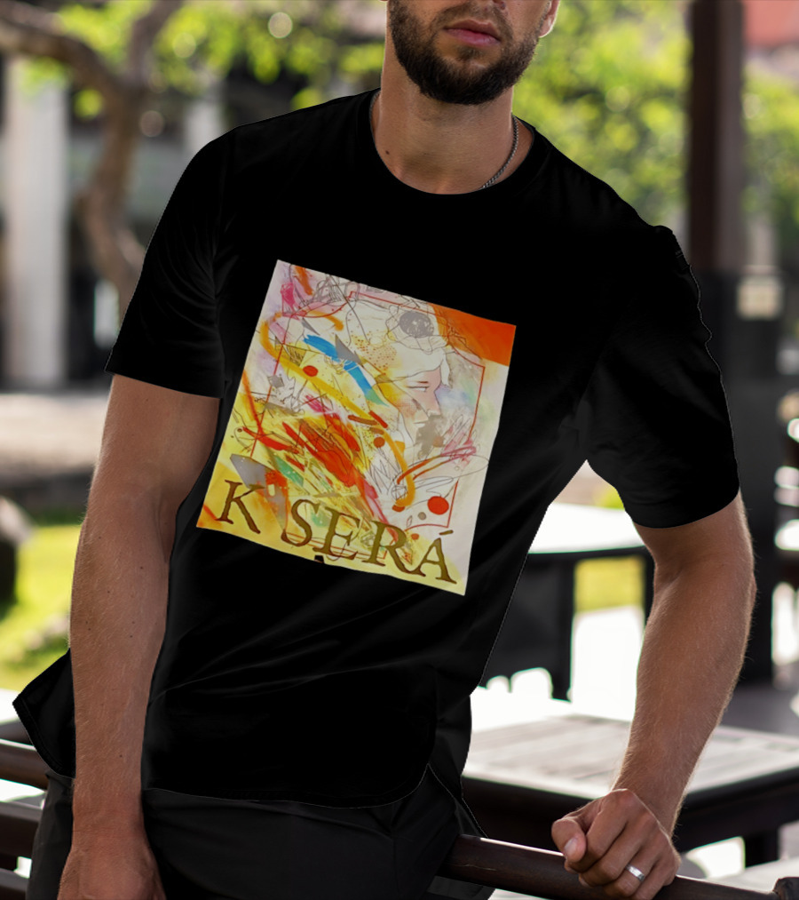 K Será Colorful Abstract Face Expression T-Shirt
