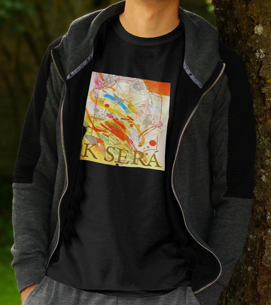 K Será Colorful Abstract Face Expression T-Shirt
