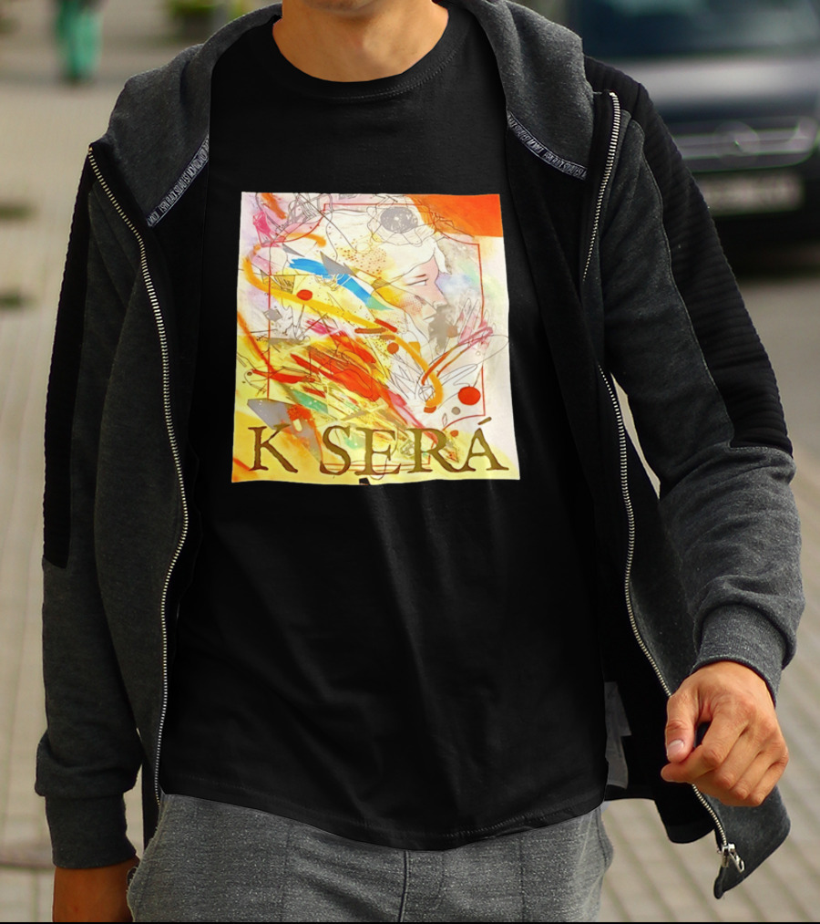 K Será Colorful Abstract Face Expression T-Shirt