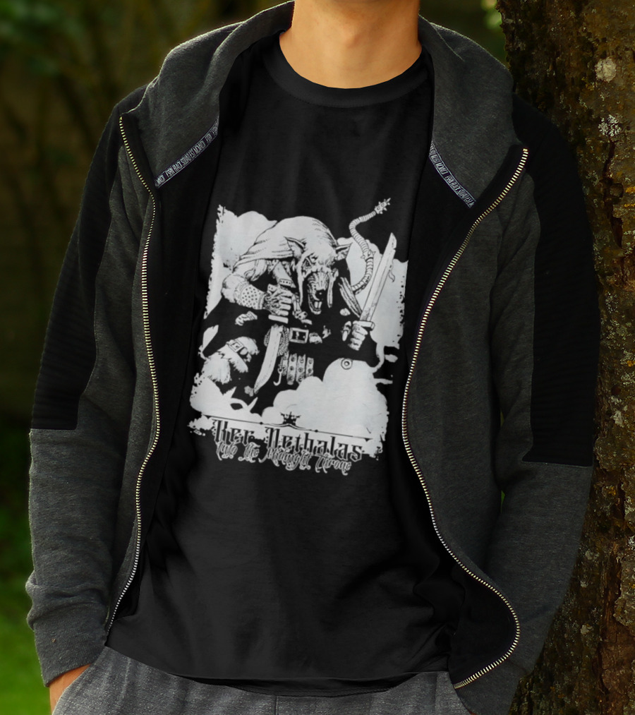 Ker Nethalas Into The Midnight Throne Rat Warrior Sword And Dagger Creature T-Shirt