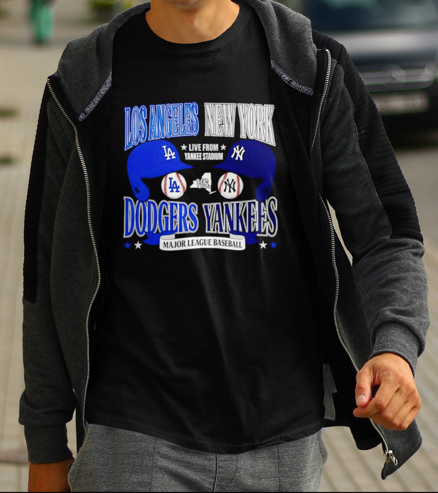 Los Angeles Dodgers Vs New York Yankees Live From Yankee Stadium Major League Baseball T-Shirt