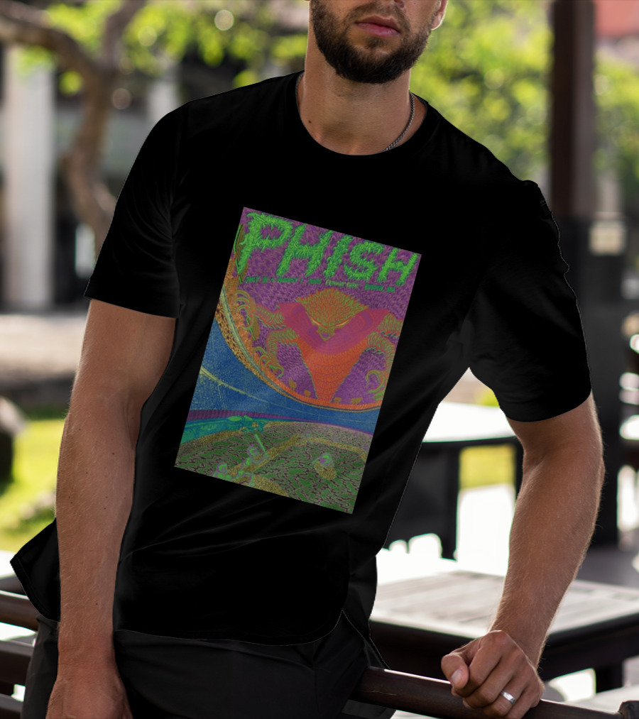 Phish Fenway Park Boston MA Tour July 31 Aug 1 2026 Colorful Psychedelic Dragon T-Shirt