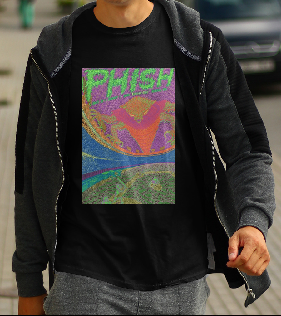 Phish Fenway Park Boston MA Tour July 31 Aug 1 2026 Colorful Psychedelic Dragon T-Shirt