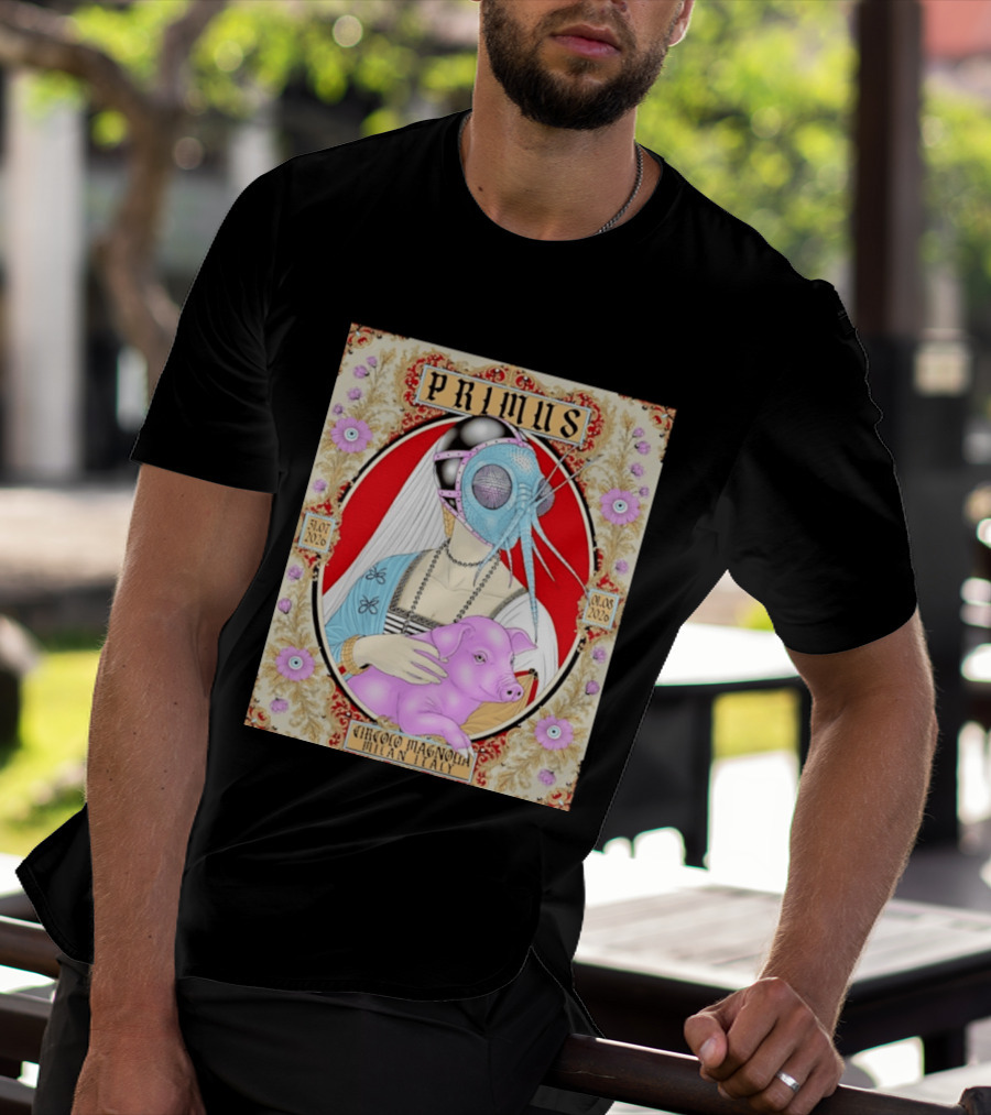 Primus Circolo Magnolia Milan Italy July August 2026 Concert Floral T-Shirt