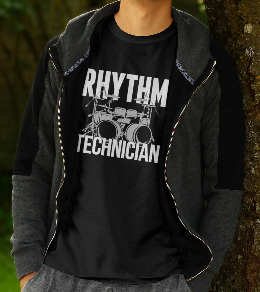 Rhythm Technician Drummer Drums Percussion T-Shirt
