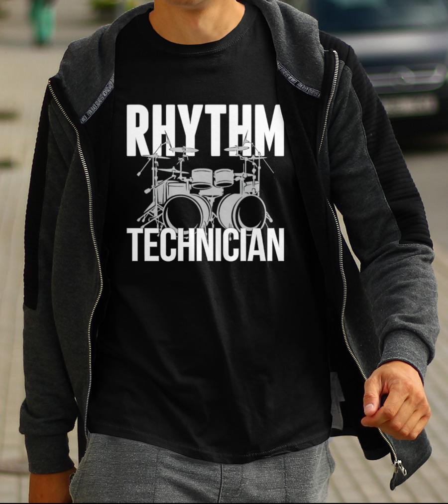 Rhythm Technician Drummer Drums Percussion T-Shirt