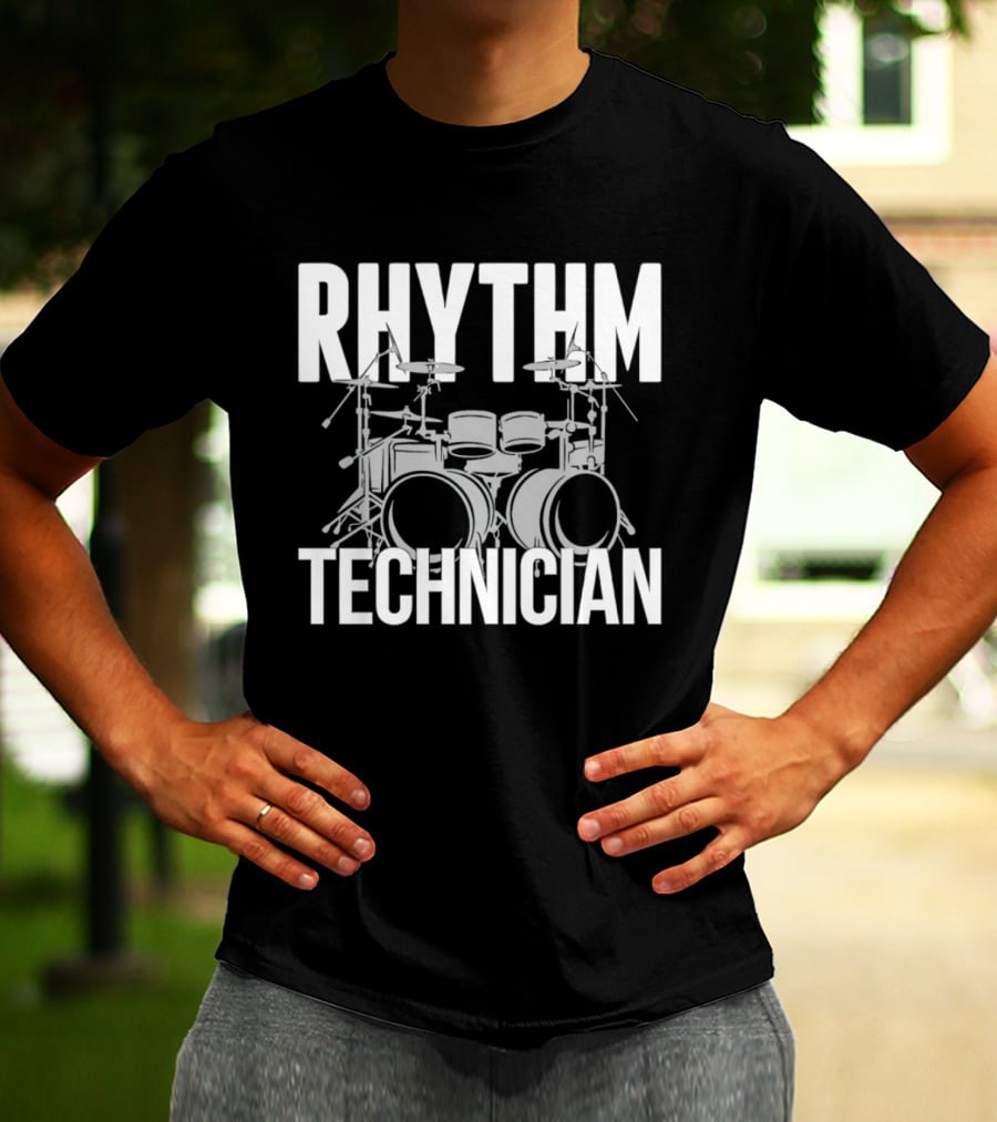 Rhythm Technician Drummer Drums Percussion T-Shirt