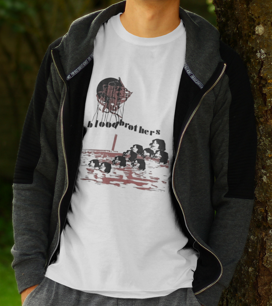 Blood Brothers Musical West End Willy Russell Dripping Red Moon T-Shirt