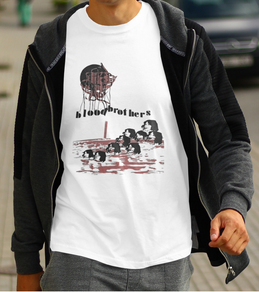 Blood Brothers Musical West End Willy Russell Dripping Red Moon T-Shirt