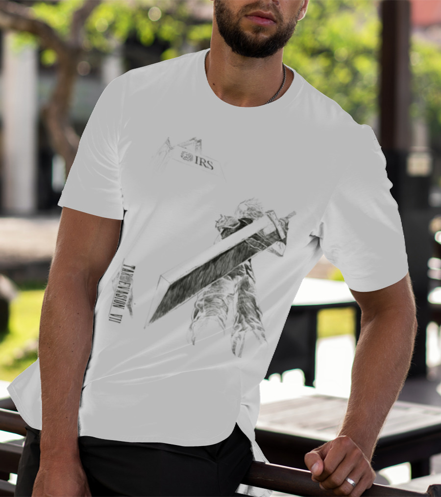 Cloud Strife Final Fantasy VII Tax Evasion IRS T-Shirt