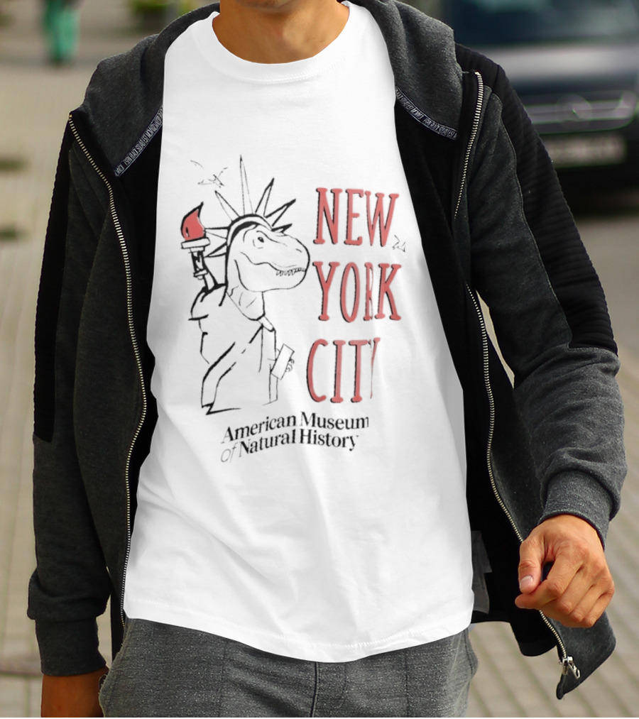 New Yoik City American Museum Of Natural History Dinosaur Statue T-Shirt