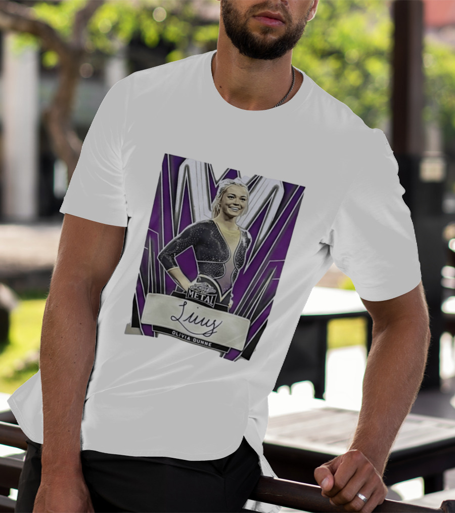 Leaf Metal Olivia Dunne Livvy Autograph Card T-Shirt