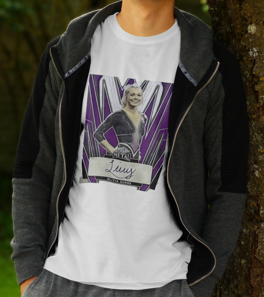 Leaf Metal Olivia Dunne Livvy Autograph Card T-Shirt