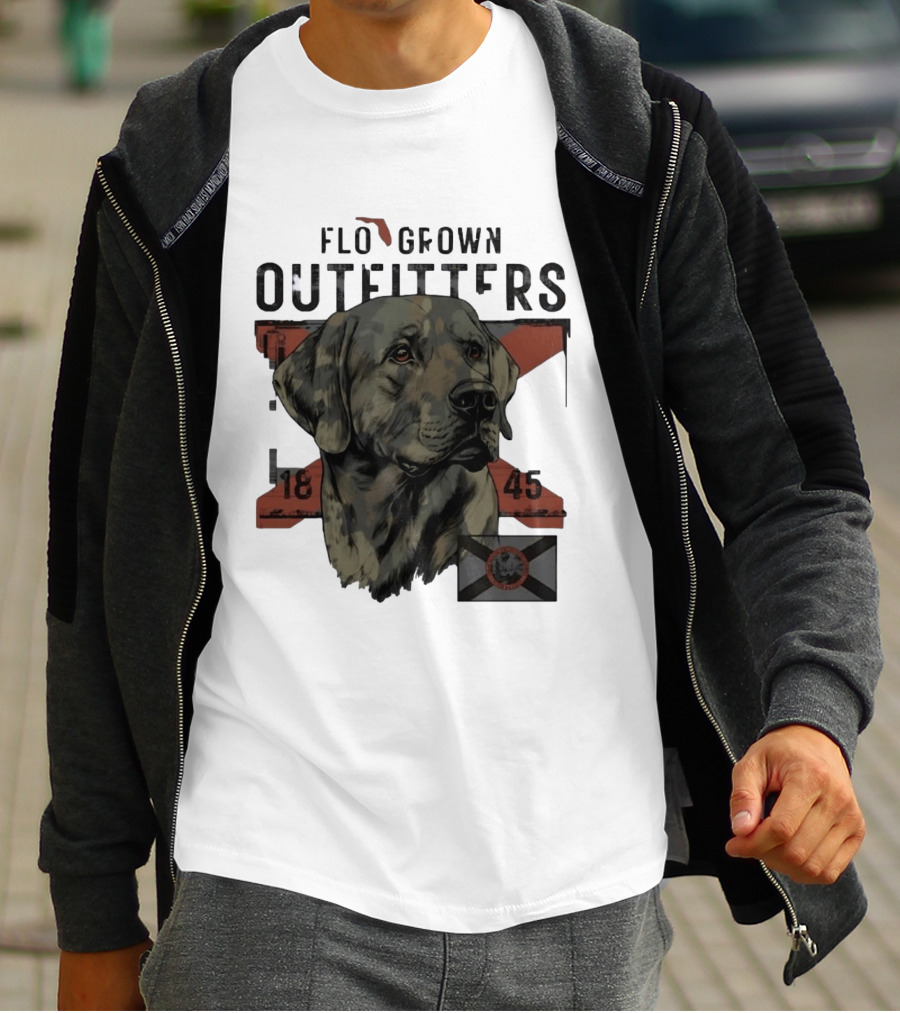 Flo Grown Outfitters Labrador Retriever Florida 1845 Seal T-Shirt