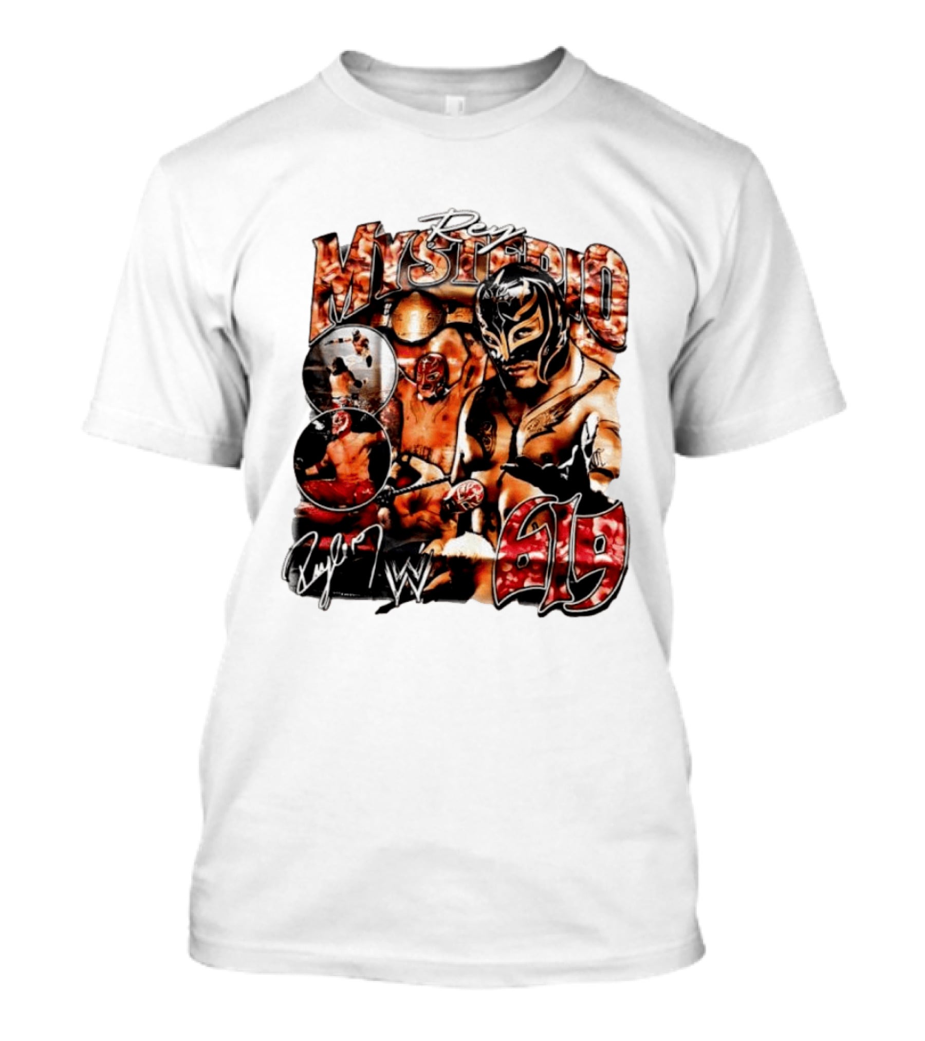 Rey Mysterio 619 WWE Wrestling Mask Signature Action T-Shirt