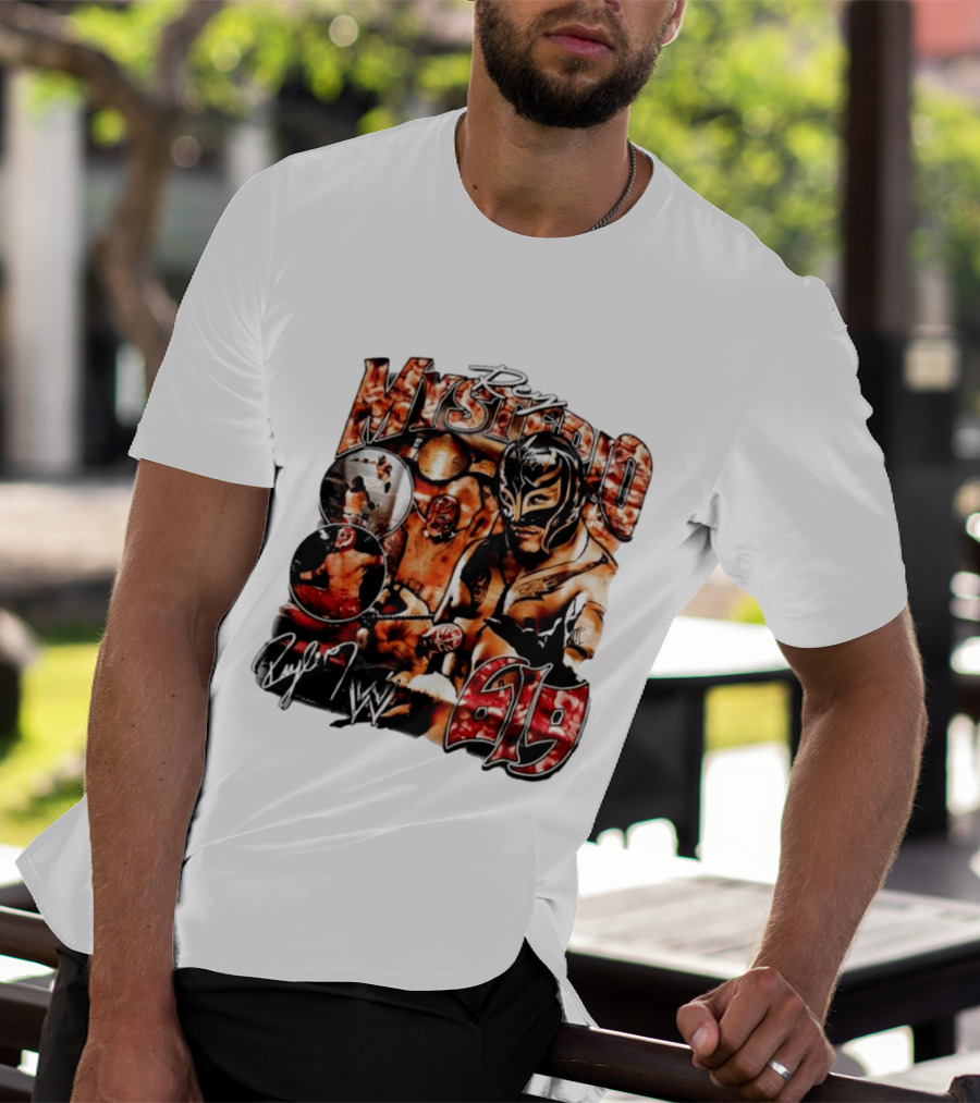 Rey Mysterio 619 WWE Wrestling Mask Signature Action T-Shirt