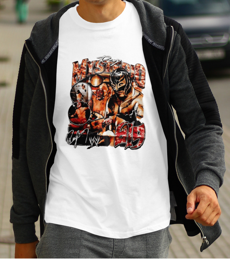 Rey Mysterio 619 WWE Wrestling Mask Signature Action T-Shirt