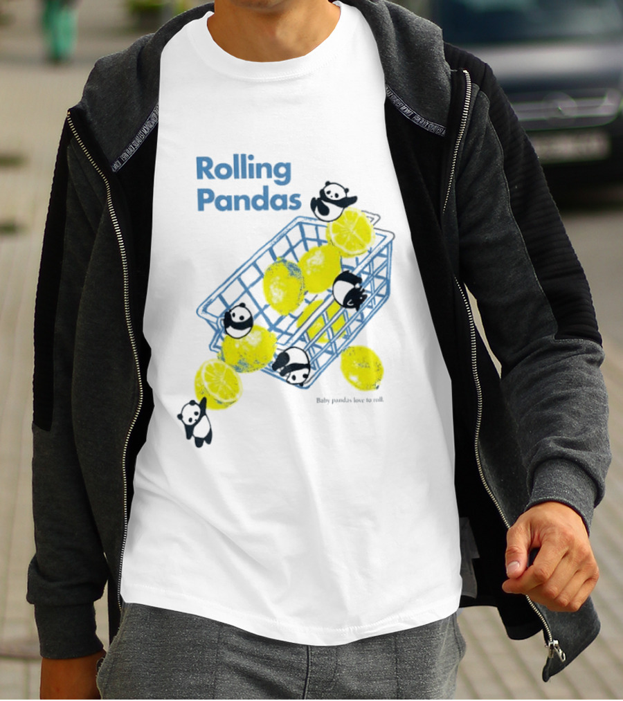 Rolling Pandas Baby Pandas Love Lemons In Basket T-Shirt