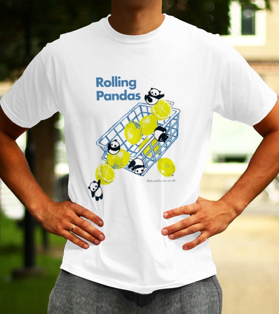 Rolling Pandas Baby Pandas Love Lemons In Basket T-Shirt