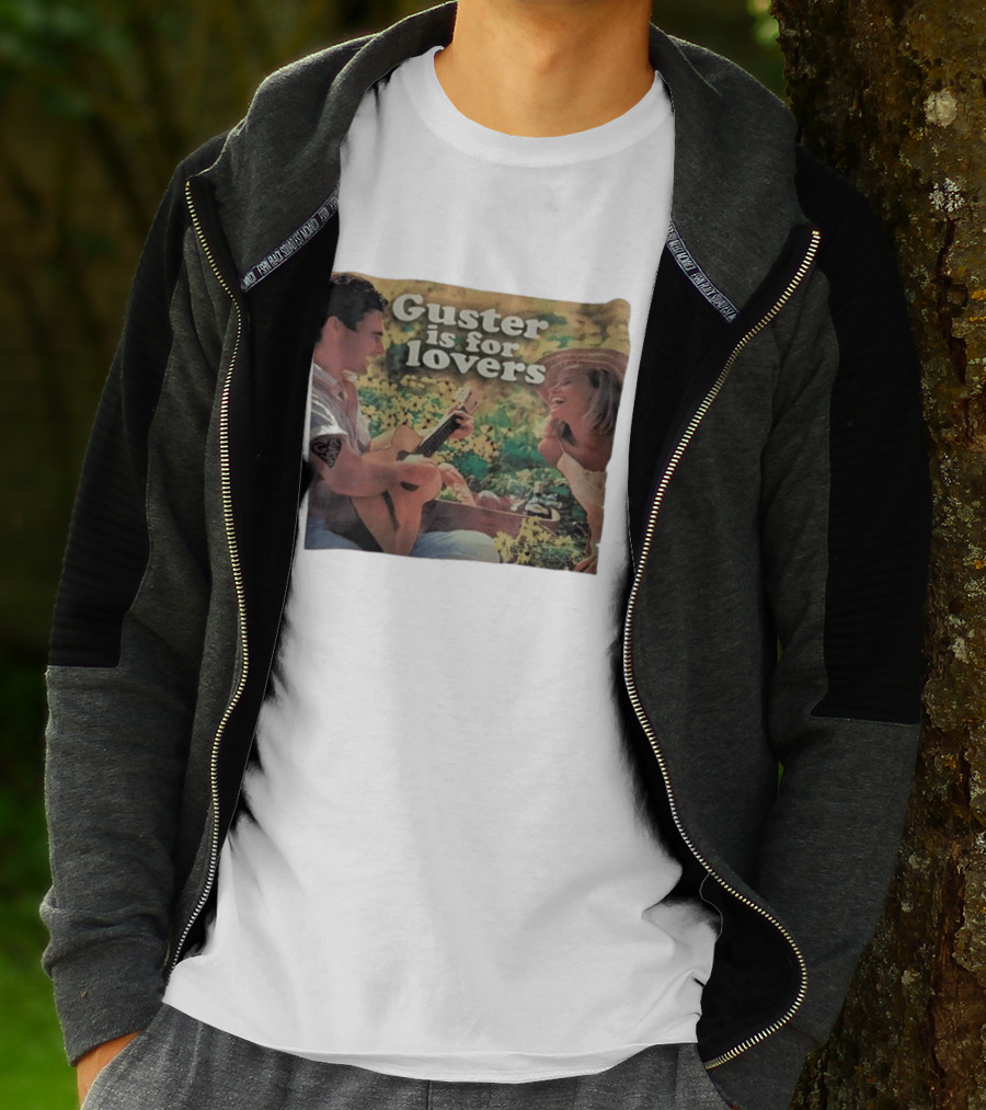 Guster Is For Lovers Romantic Picnic Scene With Guitar And Smiling Couple T-Shirt