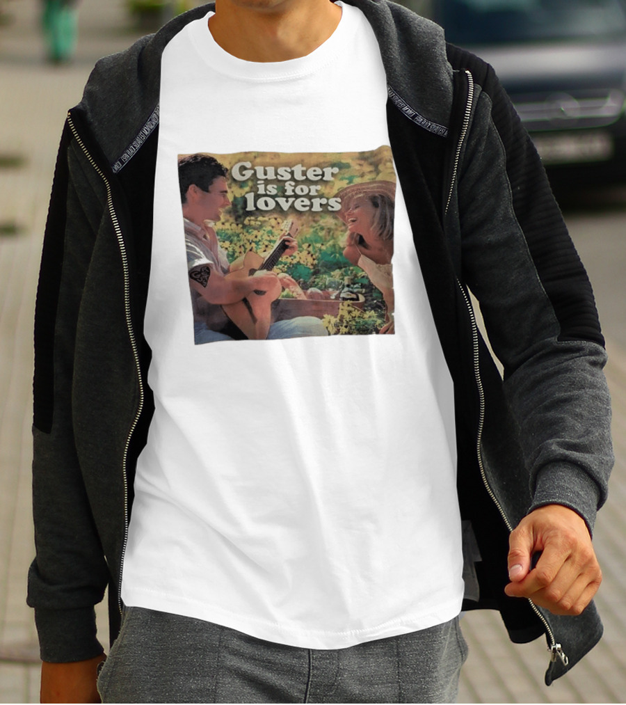 Guster Is For Lovers Romantic Picnic Scene With Guitar And Smiling Couple T-Shirt