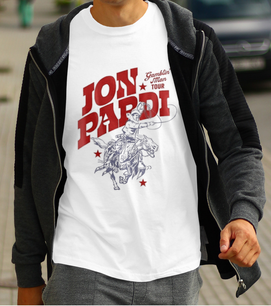 Jon Pardi Gamblin' Man Tour Cowboy Horse Country Music T-Shirt