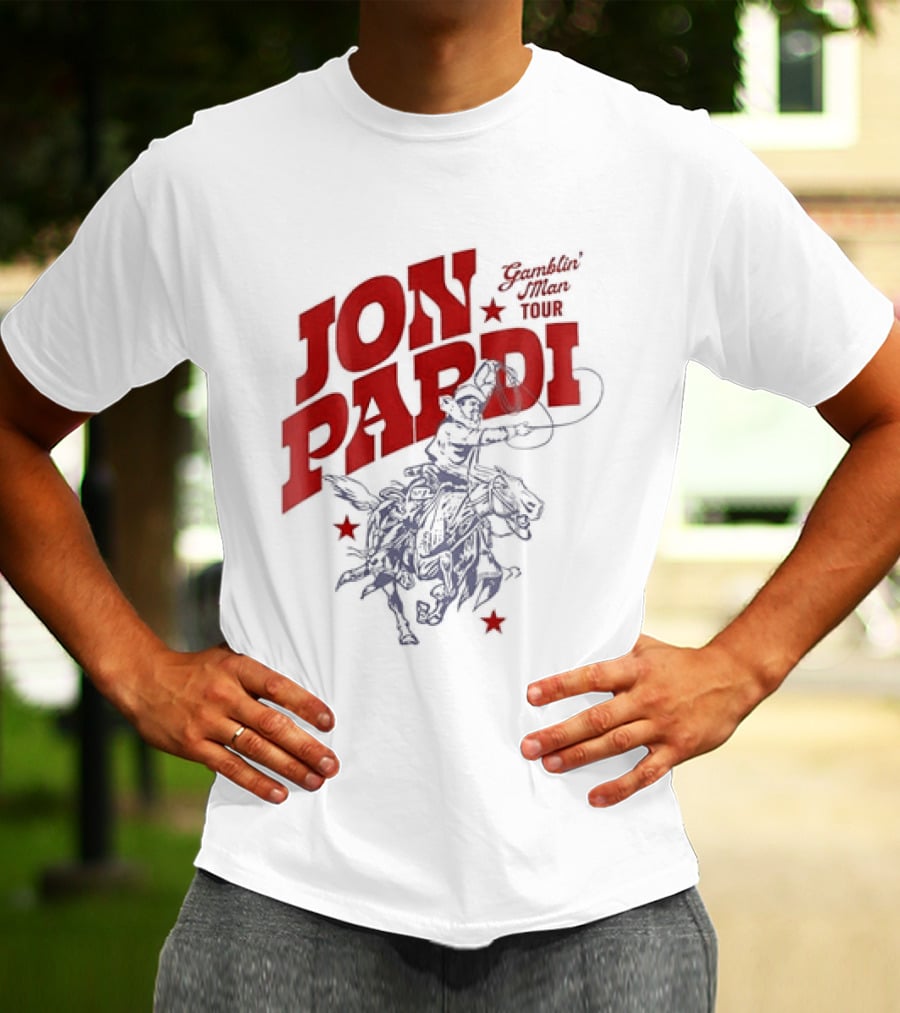 Jon Pardi Gamblin' Man Tour Cowboy Horse Country Music T-Shirt