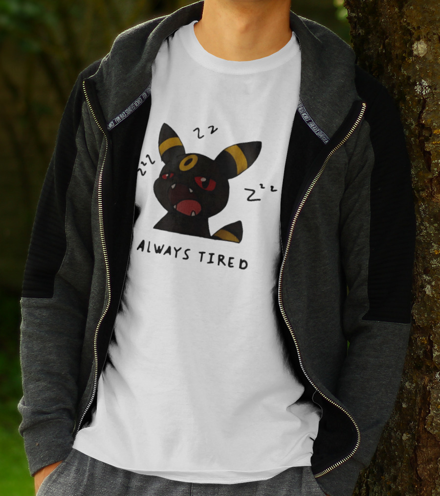 Umbreon Always Tired With ZZZs And Open Mouth Pokémon T-Shirt