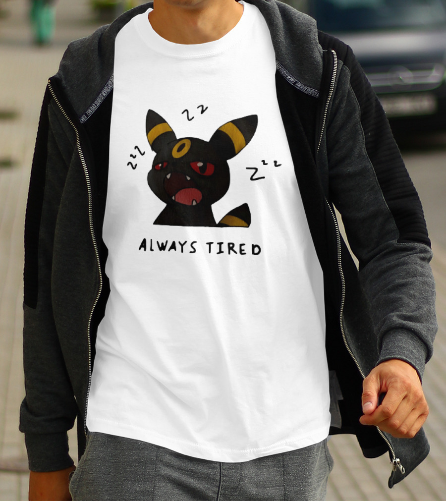 Umbreon Always Tired With ZZZs And Open Mouth Pokémon T-Shirt