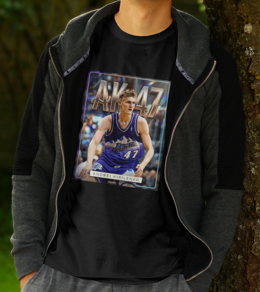 AK 47 Andrei Kirilenko Utah Jazz NBA Basketball Legends T-Shirt