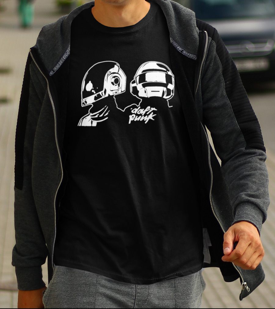 Daft Punk Helmet Duo Electronic Music Guy Manuel De Homem Christo T-Shirt