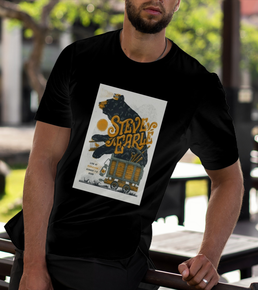Steve Earle Pickathon Live August 1 2 2026 Event Bear T-Shirt