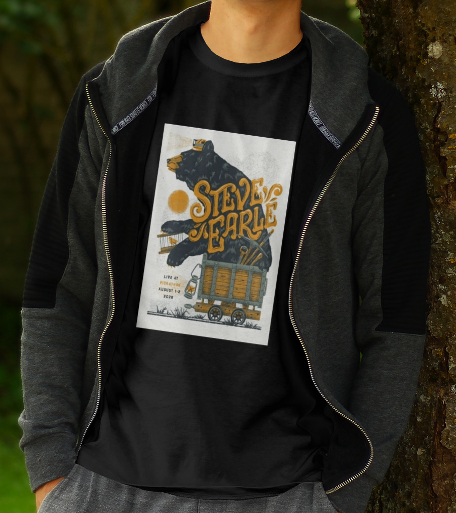 Steve Earle Pickathon Live August 1 2 2026 Event Bear T-Shirt
