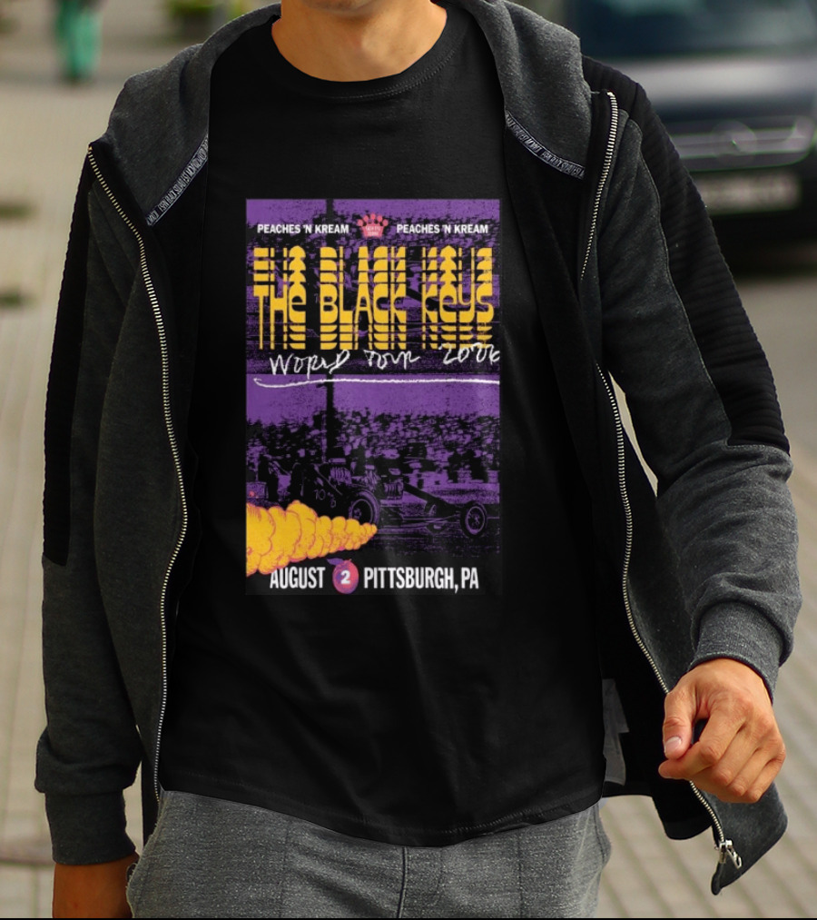 The Black Keys World Tour 2026 Peaches 'N Kream August Pittsburgh PA T-Shirt