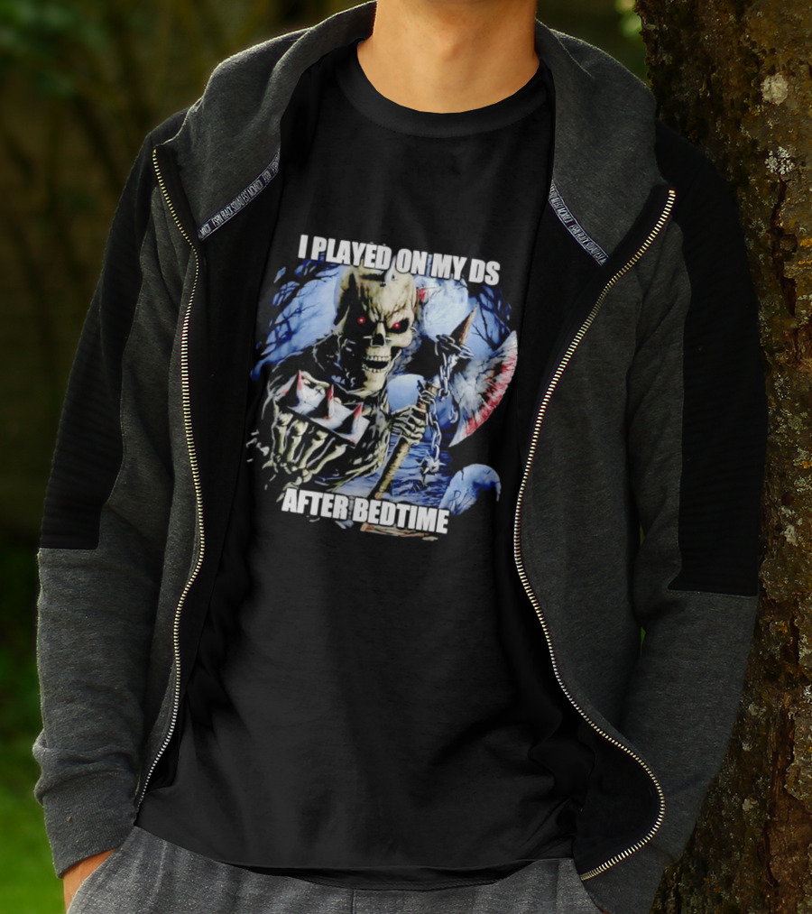 I Played On My DS After Bedtime Skeleton Gaming Humor T-Shirt